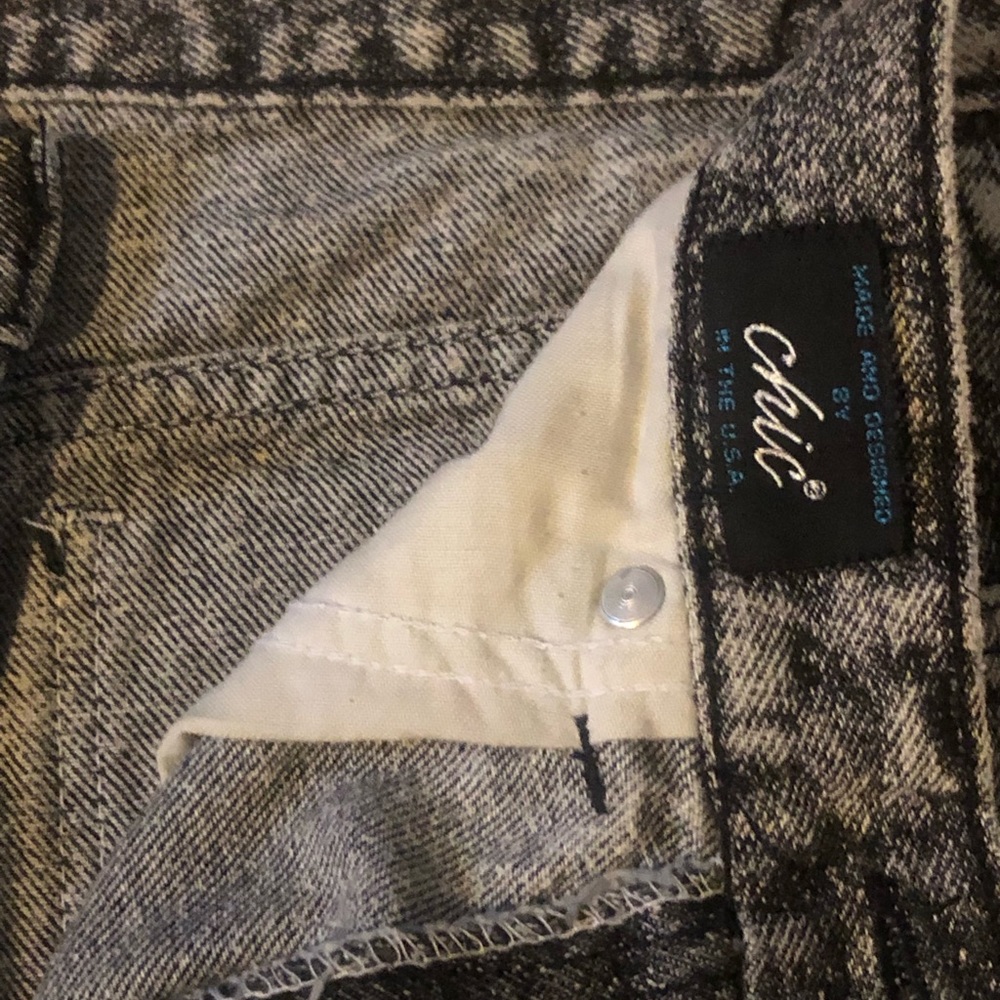 Vintage CHIC black Stone wash jeans 14 petite GUC - Picture 6 of 9